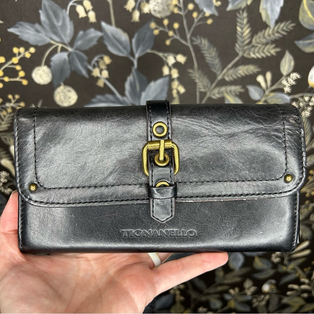 Tignanello Black Leather Wallet